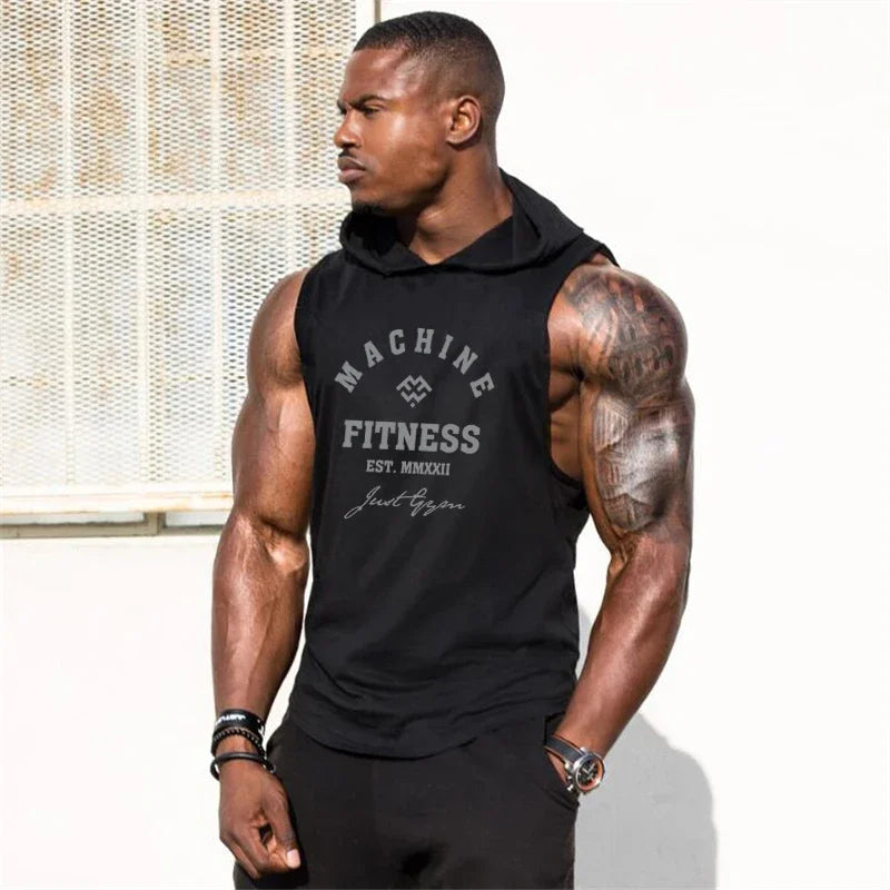 Machine Fitness Sleeveless Hoodie
